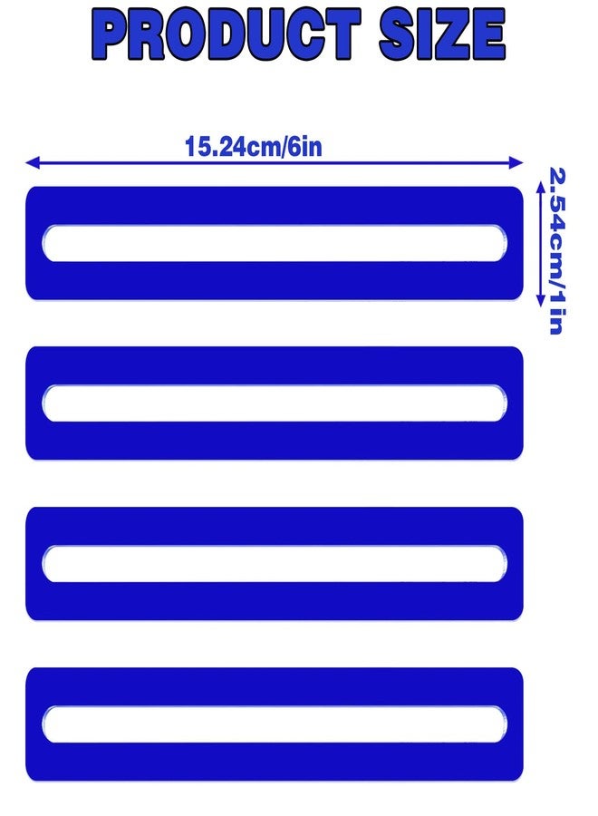 CYUXING 4Pcs Mahjong Line Finder Mahjong Card Line Guide Bright Acrylic Reader Ruler Marker Strips Tracker Accessories Gifts for American Beginner Players Blue - Image 2